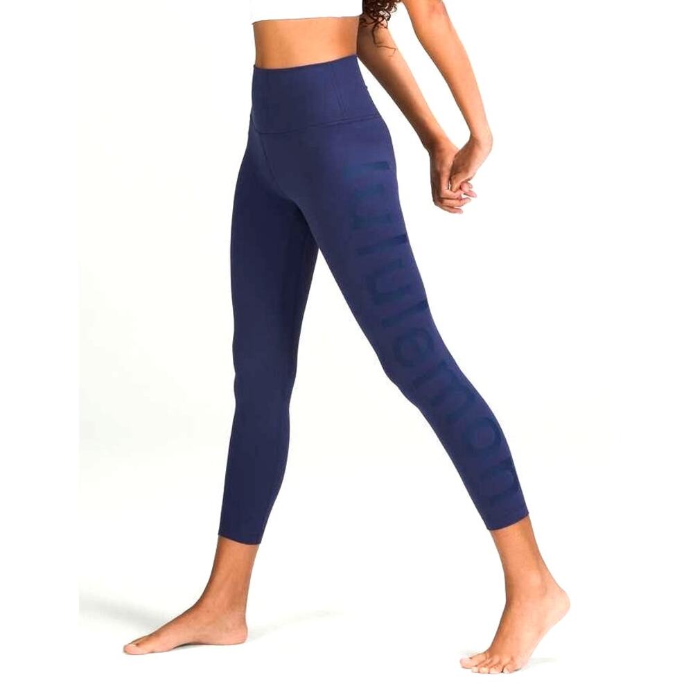 Lululemon Align High Rise Graphic Wordmark Leggings Size 4 Navy Yoga Athleisure